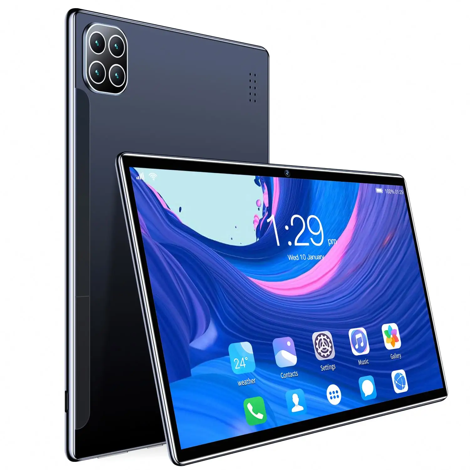 Tablet Android 10.1 inci 12GB + 512GB, Tablet PC dengan panggilan telepon Tablet mendukung merek kustom OEM