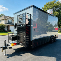 Remolque de Comida Móvil Comercial Estándar de EE. UU., Totalmente Equipado, con Certificación DOT y CE, Camión de Catering para BBQ y Café