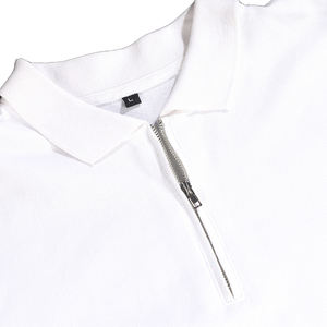 Maillot de sport décontracté à manches courtes pour homme, personnalisé, avec fermeture éclair, 100% coton tricoté, vierge, numérique, écologique, 220 grammes - Product Image 3