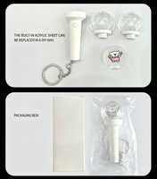 Mini lampe torche LED à 15 couleurs changeantes en acrylique, avec logo personnalisé imprimé en sérigraphie, pour événements sportifs et rencontres de fans