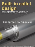 Fraise de précision à queue de tirage arrière KONT SDC anti-vibration pour usinage de cavités profondes de petit diamètre C12 C16