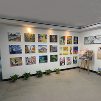 Pour CHENISTORY 9919607 – Peinture sur toile personnalisée avec photo, rue de Paris, art mural décoratif DIY, peint à la main, moderne et classique pour la maison et les enfants