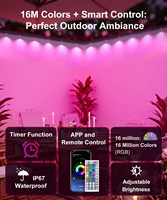 150Ft permanente al aire libre inteligente RGB al aire libre luces remoto APP Control IP67 impermeable para casa Navidad, Halloween, vacaciones,