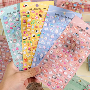 Adesivi Gonfi Riutilizzabili <span class=keywords><strong>per</strong></span> Bambini all'Ingrosso, Simpatici Cartoni Animati Decorativi Personalizzati ad Alta Viscosità, Adesivi 3D a Bolle - Product Image 2