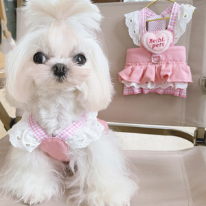 Robe en jean fine pour chats et chiens, idéale pour les petits chiots de style princesse comme le Teddy, le Pomeranian et le Bichon. - Product Image 2