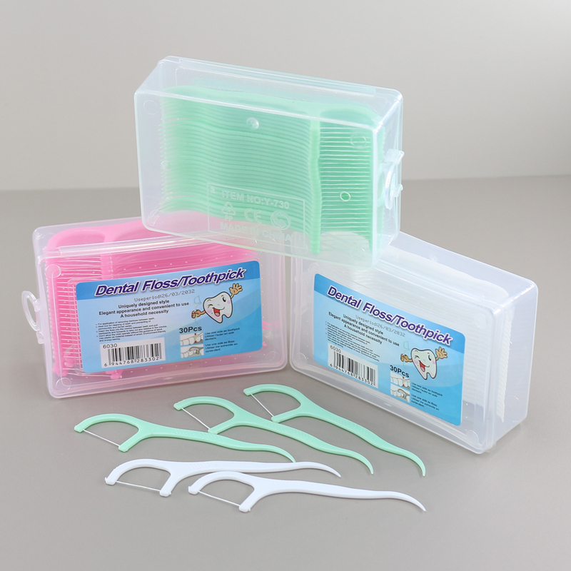 30pcs Biodegradable Organic Toothpick Dental Floss