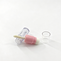 Flacon vide personnalisé avec logo, 3 ml, transparent, carré, à bouchon à vis, pour brillant à lèvres, en plastique premium, pour cosmétiques liquides et rouges à lèvres