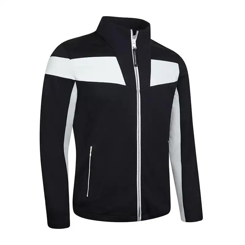 Jaket Jogging desain Modern, jaket Windbreaker Jogging ringan, jaket olahraga kasual ukuran Plus, jaket Golf pria