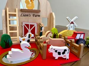 Juego de granja de madera hecho a mano para niños FSC EN-71, Granero de animales de juguete para niños, montaje de desmontaje educativo, juguete de regalo para niño y niña - Product Image 6