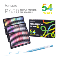 Set Pulpen Gel Plastik Mewah Berujung Berlian 1.0mm Desain Potongan Kristal 54 Warna Pulpen Akrilik untuk Buku Tamu Pernikahan & Hadiah Kantor