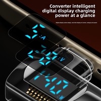 Adaptateur d'affichage numérique Type-C avec charge rapide PD Affichage de la tension et du courant d'alimentation en temps réel Compatible avec 16 téléphones mobiles