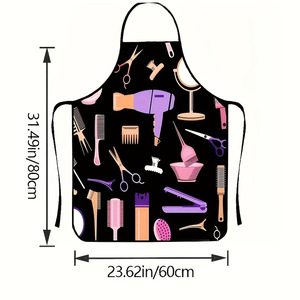 Tablier de travail imperméable en gros pour <span class=keywords><strong>coiffeur</strong></span>, avec impression de logo, pour salon de coiffure et de manucure - Product Image 3