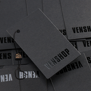 Sang trọng tông tùy chỉnh thiết kế in ấn quần áo giấy đu treo thẻ với dây chuỗi người quần áo thẻ treo tag - Product Image 2