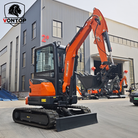 Mini-excavatrice avec moteur japonais, 3 tonnes, excavatrice agricole, mini-excavatrice de 1 tonne, 2 tonnes, CE EPA Euro 5