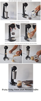 Mixeur à café automatique 100W, portable, avec support, pour milk-shakes, 2 vitesses, multifonction, mixeur-blender à café