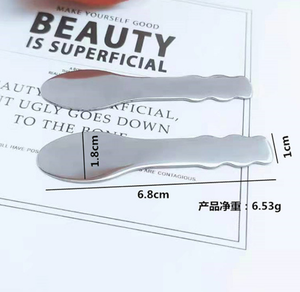 DF316 SS Cuchara Espátula Aplicadora de Lujo para Crema de Cuidado de la Piel, Herramienta Cosmética para Masaje de Contorno de Ojos, Cuchara Aplicadora de Crema, Catálogo de Herramientas de Belleza - Product Image 6