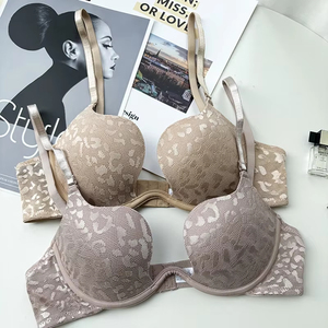 Women Invisible Deep U Lingerie Set Everyday Sexy Underwear Bikini Low Cut Push <b>up</b> <b>Open</b> Back Bra Intimates - Product Image 5