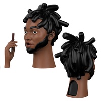 Personalizada hecha a mano Rasta Africana rastas fumar hombre figura incienso Cámara resina cabeza cara incienso cono quemador para la meditación