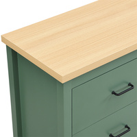 Tiroirs en bois verts pour chambre à coucher salon armoire latérale en bois salle à manger hôtel allée intérieure décoration stockage meubles élégants