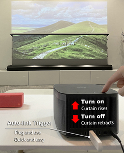 72 -150 "điện có thể cuộn sàn tăng Màn hình máy chiếu rạp chiếu phim Trắng ném dài/Máy chiếu ném ngắn 4K Cơ Giới Tab căng thẳng - Product Image 5