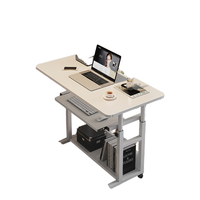 Table de chevet mobile et relevable, bureau d'étude simple pour étudiants en dortoir, bureau d'ordinateur compact pour la maison, bureau à domicile