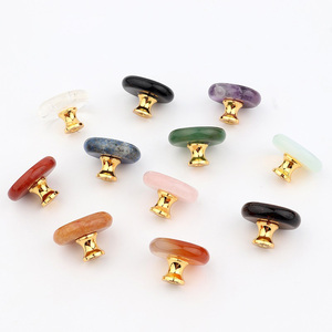 Fabricant de poignées d'armoires de cuisine en pierre brute et cristal naturel Poignée décorative de boîte à bijoux Poignée de porte Bouton de tiroir - Product Image 5