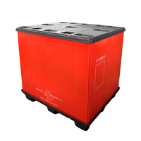 Palette en plastique pliable et empilable de grande taille, écologique, avec bacs réutilisables et pliables pour le stockage en entrepôt