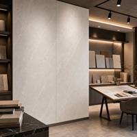 Panneau mural en marbre UV WYRAX 1220x2440mm 3.2mm, aspect onyx blanc, imperméable, pour salle d'exposition, crédence de cuisine