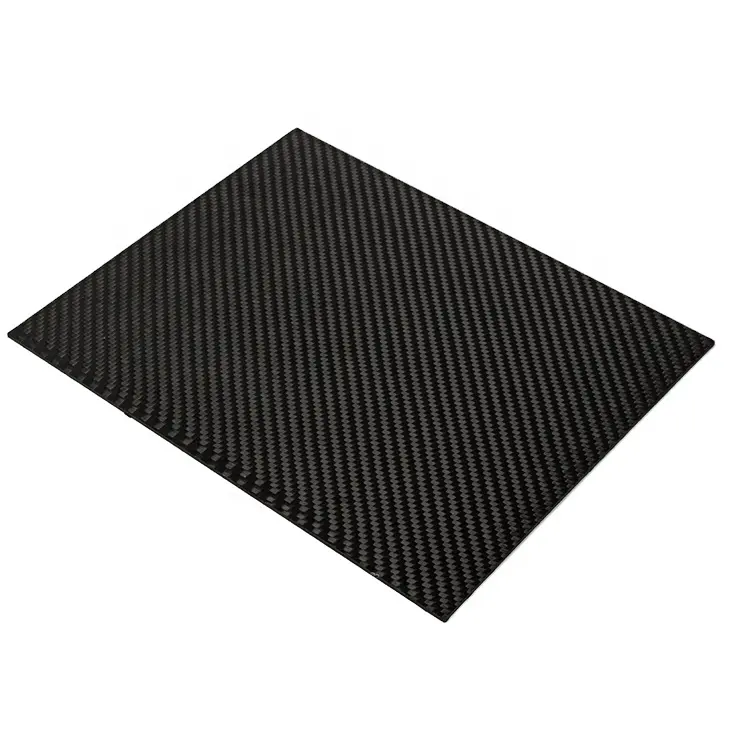 High Strength Non-volatile 3K Black 10mm Plain Twill Sheet Carbon Fiber