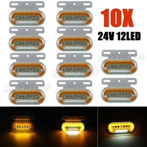 ไฟเลี้ยวข้างรถบรรทุก 10/20/30x 12V/24V 12 LED สีเหลือง ไฟสัญญาณภายนอก ไฟเตือน ไฟท้ายรถพ่วง - Product Image 1