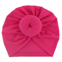 Nouveauté personnalisée, turban en boule solide pour pépinière et hôpital, bonnet, bandeau de style indien pour nouveau-nés et nourrissons