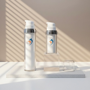 Luxury Airless <b>Pump</b> <b>Bottle</b> Cosmetic Packaging 15ml 30ml 50ml Pearl White Airless Serum <b>Pump</b> <b>Bottle</b> Skincare <b>Bottles</b> - Product Image 1