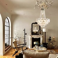 Nouveau lustre en cristal haut de gamme, élégant, vintage, de luxe, pour loft, escalier double hauteur, éclairage de salon