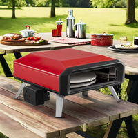 Four à pizza au gaz de 16 pouces conforme à la norme CE, nouvellement conçu, en acier thermolaqué, sûr, fiable, portable, avec pieds, pour intérieur, extérieur et fêtes