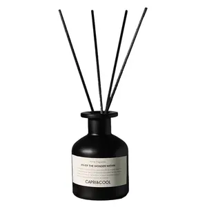 Top Sale Aroma Oils Container Matte Black Fireless Air Freshener Reed Diffuser