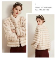 Manteau court imperméable en fausse fourrure de vison pour femme - Veste d'hiver tendance et chaude pour personnalisation OEM et vente en gros.