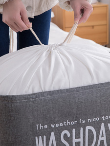 Grand panier à linge <span class=keywords><strong>pliable</strong></span> autoportant <span class=keywords><strong>de</strong></span> haute qualité avec cordon <span class=keywords><strong>de</strong></span> serrage, panier <span class=keywords><strong>de</strong></span> rangement pour linge, <span class=keywords><strong>sac</strong></span> à linge <span class=keywords><strong>pliable</strong></span> - Product Image 5