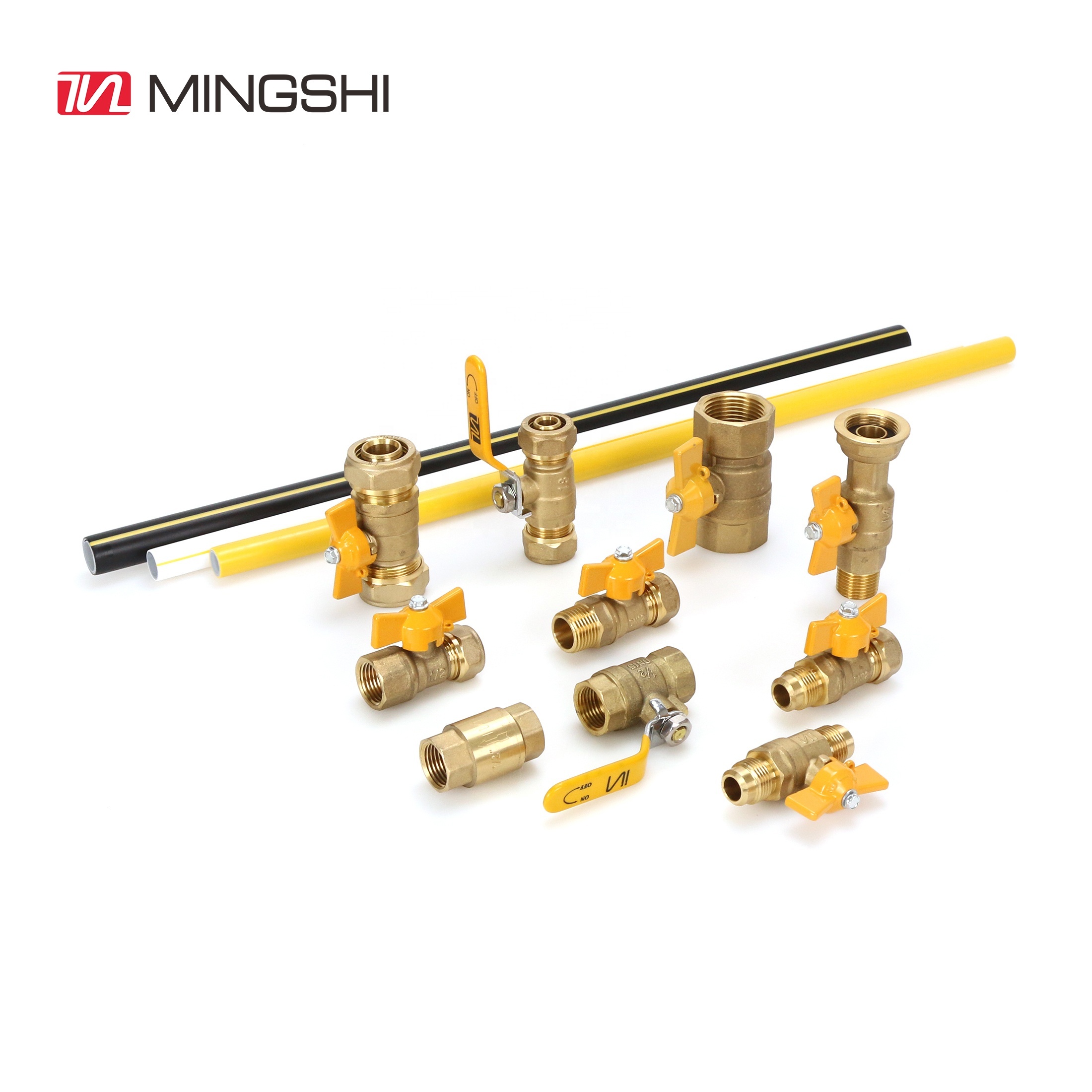 MINGSHI HVAC Press Compression Brass Valves for Plumbing/gas for Multilayer/ PEX Pipes - Valve Fittings · image 6