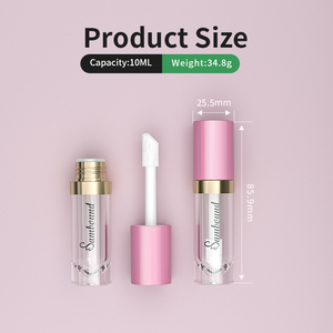 Bao Bì Sản Phẩm Dễ Thương Màu Hồng Son Bóng Ống Biểu Tượng Tùy Chỉnh 10Ml Container Màu Hồng Đôi Môi Bóng Ống Nhãn Hiệu Riêng Lỏng Blush Container - Product Image 3