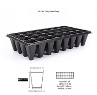 Plateau de semis en PP à 32 alvéoles pour fraises surélevées – Conception écologique, légère et durable avec trous pour la plantation des graines