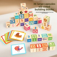 Jouet mathématique Montessori, ensemble de blocs en bois alphabet et chiffres pour l'éducation préscolaire, l'apprentissage précoce, cadeau éducatif