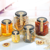 Grosir stoples kaca kecil kaleng kaleng stoples kaca penyimpanan bumbu kedap udara disegel mulut lebar stoples kaca dengan tutup logam kedap udara