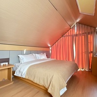 Cabine modulaire en A, kit préfabriqué, exportateur, hôtel, villa, retraite en montagne, vie minimaliste, vacances, mini-maison, certifiée CE, acier