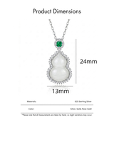 Chinois Jade Gourde Charme Collier Zircon Calcédoine Gourde Pendentif Jade Gourde Agate Charme Collier Bijoux