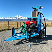 Foreuse hydraulique mobile sur roues MKD-150 pour puits d'eau, machine de forage diesel, facile à déplacer entre les chantiers