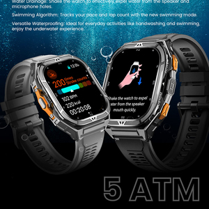 สมาร์ทวอทช์ DSM11 X5 GPS ระบบระบุตำแหน่ง GNSS หลายย่านความถี่ พร้อมเข็มทิศ เครื่องวัดความสูง กันน้ำ 5ATM ฟังก์ชั่น SOS สำหรับผู้ชาย - Product Image 3