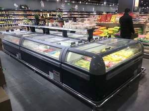 Congélateur coffre à crème glacée à température unique, vitrines réfrigérées d'occasion, vitrine d'îlot, congélateur d'îlot, réfrigérateur d'îlot - Product Image 2