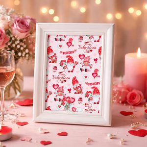 Valentines Wrapping <b>Paper</b> Pink Reversible Gnome Love Design 17 Inch X 33 Feet Gift Wrap For Valentine's Day - Product Image 5