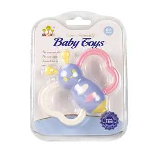 Vendita calda Soft Handbell Silicone plastica dentizione sonaglio giocattoli Set Baby massaggiagengive sonaglio giocattoli da masticare per neonato