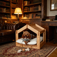 Maison de luxe pour chien d'intérieur, maison pour animaux de compagnie en bois massif, lit pour chien de style scandinave, maison pour chat en bois, mobilier moderne pour animaux de compagnie